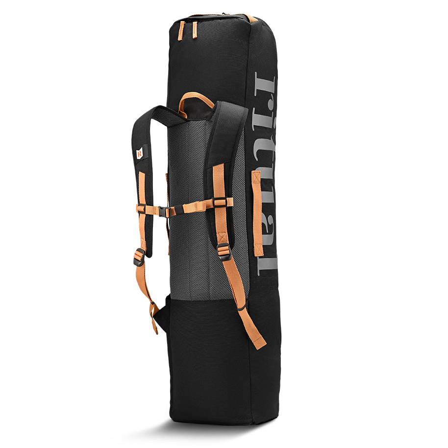 Ritual Tactic combo hockey bag black with visible brand logo, back and left side view