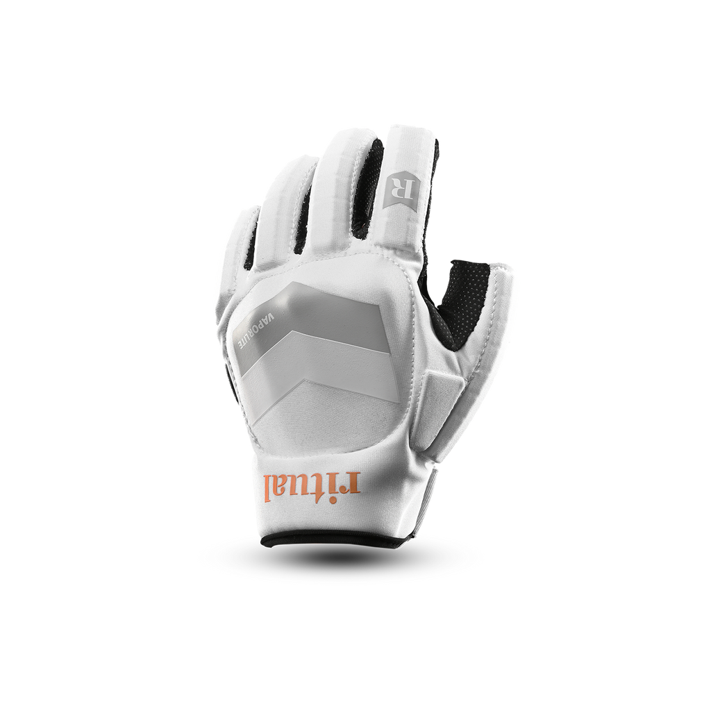 rituals hockey, white field hockey gloves, maximum protection, knuckle shield